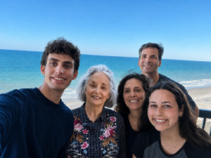 Family at beach